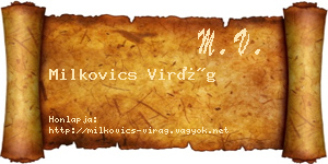 Milkovics Virág névjegykártya